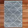 Deerlux Handknotted Denim Textured Cotton Polyester Flatweave Kilim Rug, 2' x 3' QI003934.XXS